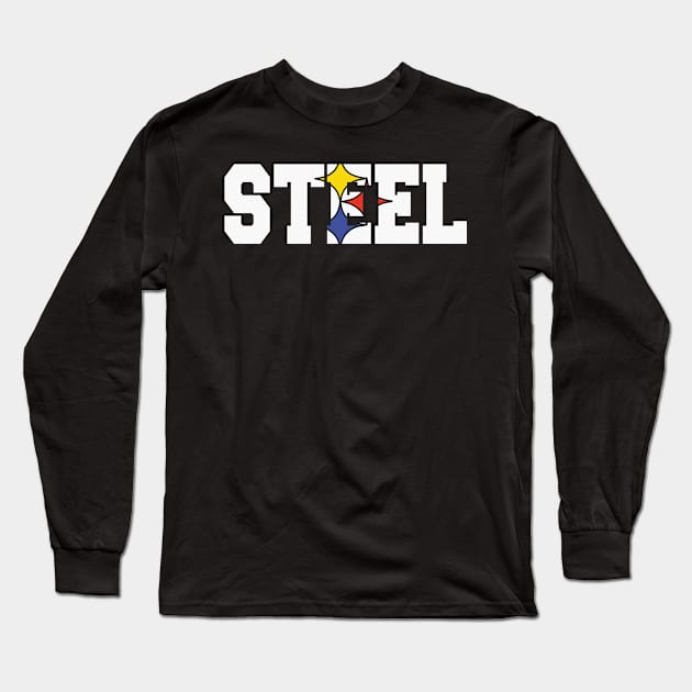 Steel Pittsburgh Football Long Sleeve T-Shirt by markz66